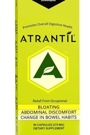 Atrantil 90 Capsules-Antioxidant Packed Polyphenol for Bloating and Gas Relief, Abdominal Discomfort, Constipation, Diarrhea, Postbiotic, Change in Bowel Habits and Everyday Digestive Health