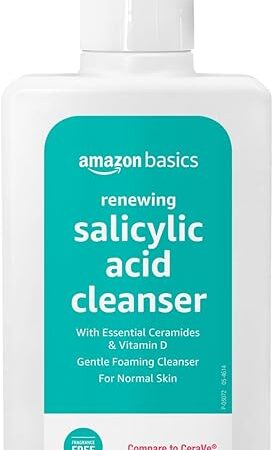 Amazon Basics Cleanser Face Wash - Renewing Salicylic Acid with Ceramides & Vitamin D, 8 fl oz, 1-Pack