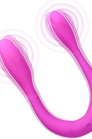 Double-Ended Vibrating Dildo Ultra Long Anal Butt Plug with 7 Vibration Modes Vibrating Sex Toy for Vaginal Nipple Prostate Stimulation USB Charging Waterproof Anal Trainer for Gay Lesbian Couples