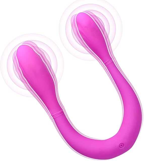 Double-Ended Vibrating Dildo Ultra Long Anal Butt Plug with 7 Vibration Modes Vibrating Sex Toy for Vaginal Nipple Prostate Stimulation USB Charging Waterproof Anal Trainer for Gay Lesbian Couples