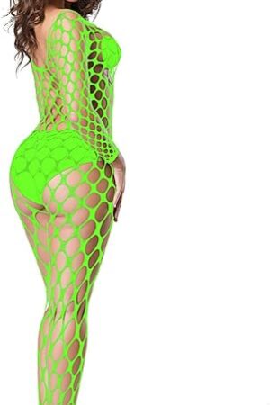 Women Sexy Fishnet Bodysuit Mesh Bodystockings One Piece Teddy Lingerie Nightgown