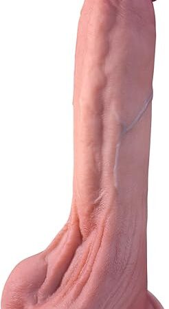 86 Inch Long Feels Real Skin Dildo,Soft Dual-Layer Liquid Silicone Perfect Touch Lifelike Penis, Adult Anal Dildo with Strong Suction Cup,Vaginal Anal Play Stimulator for Women Men,Beginner Sex Toy