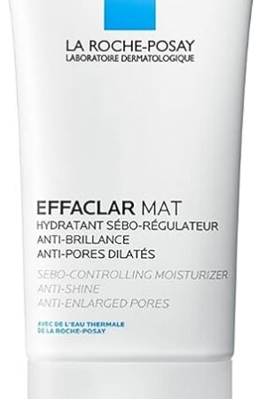 La Roche-Posay Effaclar Mat, Daily Moisturizer For Oily Skin, Visibly Reduces The Look Of Pores, Oil-Free Mattifying Moisturizer, Smooths Skin Texture, Non-Comedogenic & Dermatologist Tested