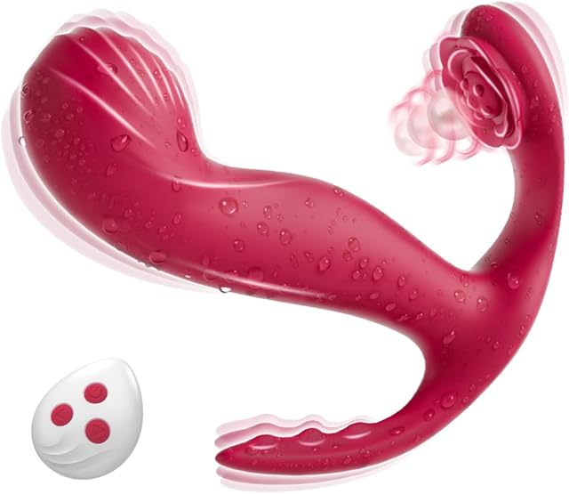Wearable Vibrator Sex Toys for Women - 3 in 1 Panty Mini Vibrator for G Spot, Clitoral Spot and Anal Stimulation, Remote Control Adult Toys with 10 Vibration Modes for Female Couples Pleasure