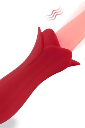 Female Sex Toys Clitoral Nipple Stimulator 10 Frequency Tongue Vibrator G Spot Vibrator Tongue Licking Teaser Adult Massage Vibrator for Women and Couple Partners (Rose)