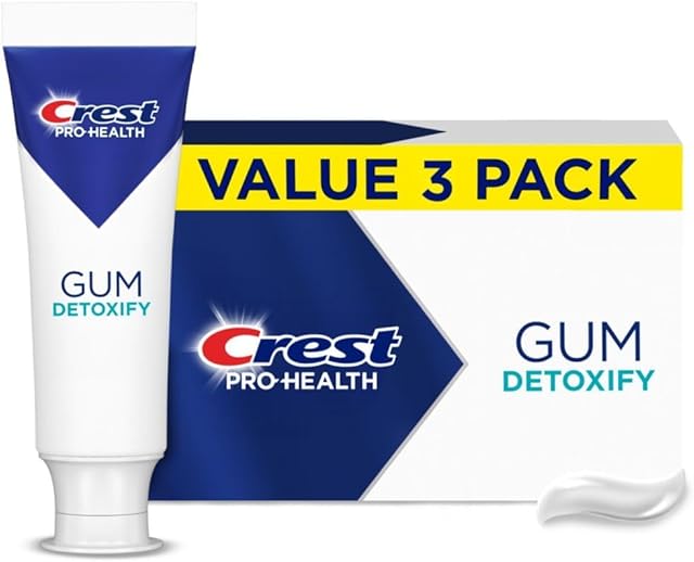 Crest Pro-Health Gum Detoxify Deep Clean Toothpaste, 48 oz Pack of 3 - Anticavity, Antibacterial Flouride Toothpaste, Clinically Proven, Gum and Enamel Protection, Plaque Control