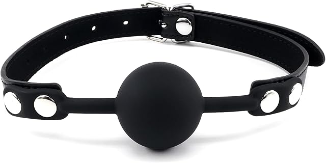 Bondage Toys Open Mouth Silicone Ball Gag for Sex, BDSM Bondage Restraints Sex Gag Muzzles (Black-2)