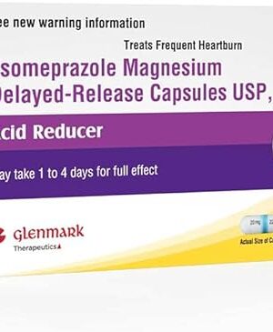 Esomeprazole Magnesium USP 20mg, Delayed Release Capsules, Treats Frequent Heartburn, 42 Capsules