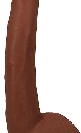 Doc Johnson Signature Series - Alex Jones - 11 Inch Realistic ULTRASKYN Dildo with Removeable Vac-U-Lock Suction Cup - F-Machine & Harness Compatible - for Adults Only, Caramel