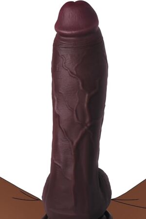 9 Inch Black Thick Big Dildo, Food Silicone Real Skin Feels Dildos with Strong Suction Cup, Lifelike Soft Large Penis, Realistic Huge Dildo Adult Sex Toys for Women Men, G-Spot Anal Stimulate Play