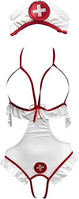 Women Nurse Role Play Outfits Lingerie Set Naughty Nightingale Nurse Costume