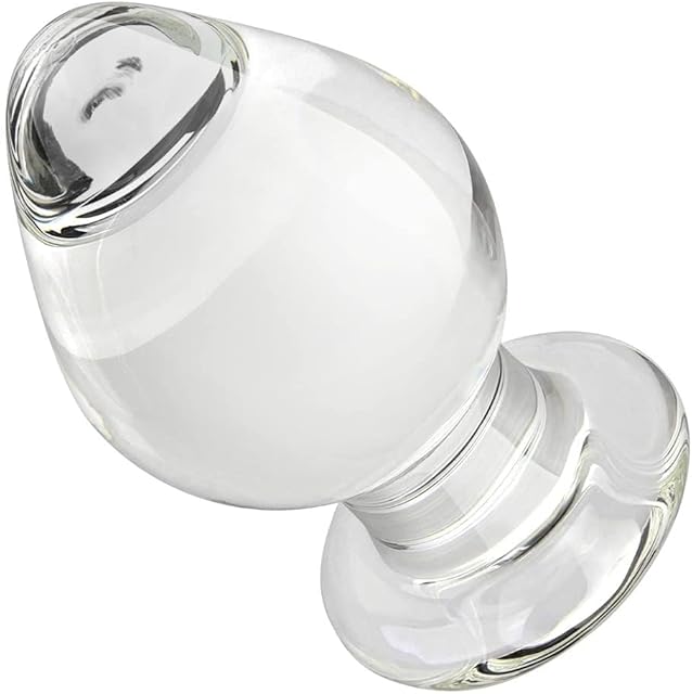 FST Large Anal Plug Crystal Mushroom Shape Butt Plug Glass Massage Bum Plug Sex Toys for Women Men Masturbation Transparent