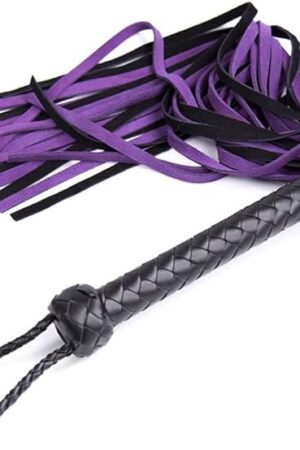 BDSM Leather Whip Sex Toy | Fetish Adult Sex Toy Purple Flogger for Couples