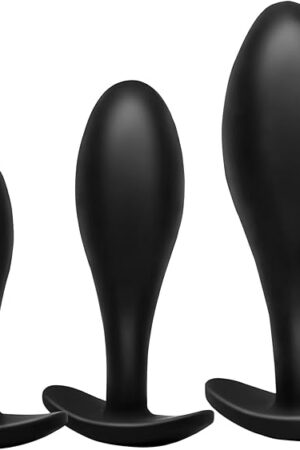 Anal Plug Anal Sex Toys,3pcs Butt Plug,Silicone Anal Toys,Anal Training Kit,Adult Sex Toys Games Butt Plug,Easy Insertion for Beginners Advanced Users with Flared Base Prostate Sex Toys