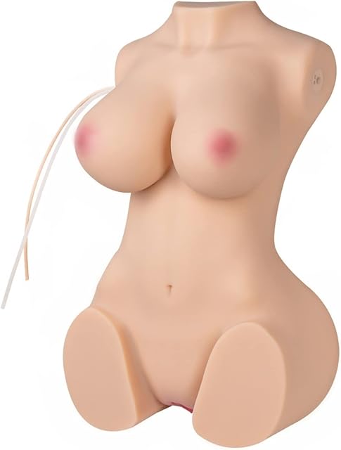 Automatic Sex Dolls Male Masturbator - Jaspik 22LB 3 in 1 Realistic Female Torso Love Doll with Sucking & Vibrating & Automatic Cleaning Function for Vaginal Anal Breast Sex, Sex Toy for Men Pleasure
