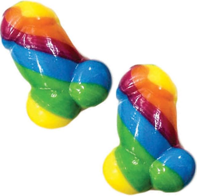 Hott Products Rainbow Pecker Bites Fruit Flavored Sugar Candies, 16 Pieces, 45 Ounces