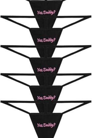 G-Strings Thongs for Women T-Back Bikini Seamless Low Rise Panties 5 Pack
