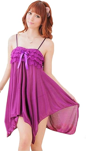 Women's Beautiful Sexy Lingerie Set - One Size Fits All (fits S/M/L Sizes) Purple