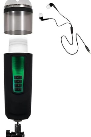 Evolved Novelties - Gender X - Message In A Bottle - 7 Spinning & Thrusting Speeds & Functions - Rechargeable Stroker - Black/Clear