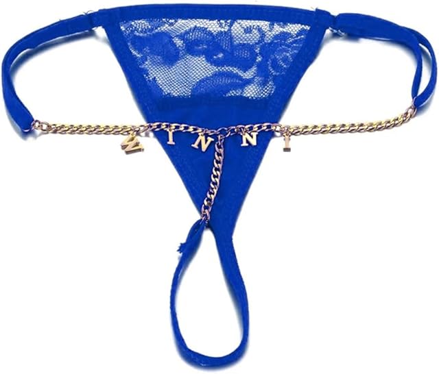 Custom Thong for Women - Custom Name Thongs with Rhinestone Letters,Sexy Personalized Panties Body Chain Lingerie G-string
