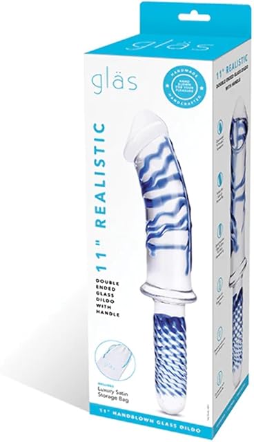 Electric Eel Inc. 80906: Realistic Double Glass Dildo Handle 11In