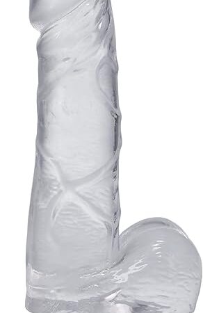 Doc Johnson Dick in A Bag - 6 inch - Suction Cup Base, Total Length: 6 in. (15.2 cm), Insertable Length: 5.25 in. (13.3 cm), Width/Diameter: 1.25 in. (3.2 cm), Crystal Clear TPE