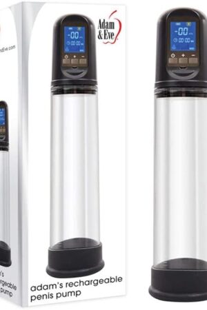 Adam & Eve Adam's Rechargeable Penis Pump, Dick Erection Enlarger Sucker Adult Sex Toy for Men, Electric Cock Stretcher Stimulation Device & Extender, Bigger & Harder Erections, 825 in Insertable