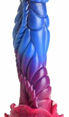 Alien Silicone Dildo for Men, Women & Couples Firm and Flexible, Strong Suction Base, Sci-fi Fantasy Dildo Premium Phthalate-Free & Body-Safe Silicone 1 Piece, Purple, Blue & Pink