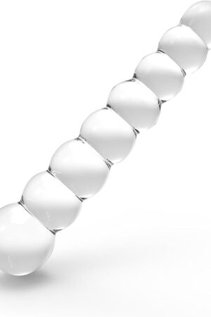 Glass Dildo,Anal Dildo Beads,Pleasure Wand Penis Anal Sex Toys for Couple Women,Butt Plug Anal Training Expander