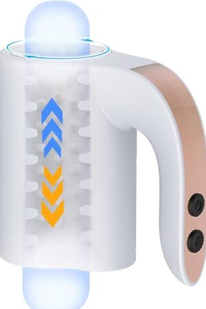 Adult Sex Toy for Men-Automatic Male Masturbator with 10 Thrusting& Rotating Modes, Males Sex Toys Penis Pume/Male Stroker with Handle, Real Blowjob Sex Machine Sex Toys for Men's Pleasure