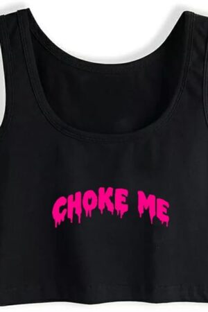 Choke me Fetish Sex Hot Wife Clothing Crop Top Shirt