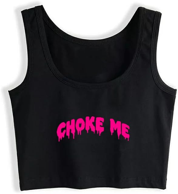 Choke me Fetish Sex Hot Wife Clothing Crop Top Shirt