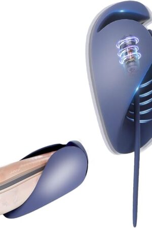 2-in-1 Urethra Sound Vibrator, Penile Plug Trainer for Urethral Stimulation, Male Masturbator Glans Penis Sex Toys, Silicone Adult Toys with 10/20 Vibration Mode, Extend Endurance & Enhance Pleasure