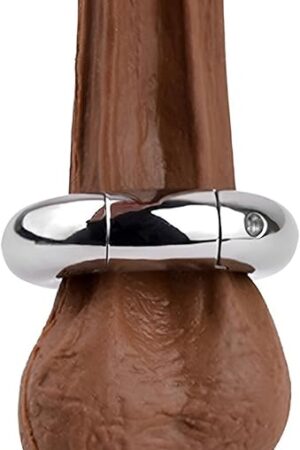 Heavy Stainless Steel Male Penis Ring,Penis Weight Penis Ring,Adult Penis Chastity Exercise Device,Delayed Ejaculation Bondage Device Couple Sex Toys (L)