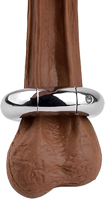 Heavy Stainless Steel Male Penis Ring,Penis Weight Penis Ring,Adult Penis Chastity Exercise Device,Delayed Ejaculation Bondage Device Couple Sex Toys (L)