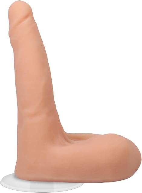 Doc Johnson Signature Series - Lucas Frost - 7 Inch ULTRASKYN Dildo with Removable Vac-U-Lock Suction Cup - F-Machine & Harness Compatible - for Adults Only, Vanilla