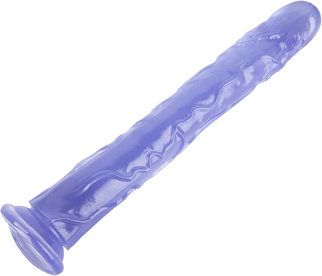 13 Inch Jelly Crystal Dildo, Realistic Huge Flexible Dildos with Powerful Suction Cup Base Large Soft Thick Anal Dildo Adult Sex Toy for Women - Blue