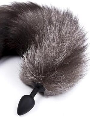 Butt Plug Fox Tail +10 Speeds Bullet Vibrator,Ultra Soft & Realistic Faux Fur Tail for Cosplay, Perfect Anal Butt Plug Adult Sex Toys for Beginner Women Men Couple