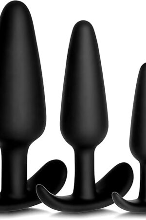for Comfortable Long-Term Wear Silicone Anal Plug ,3Pcs Training Set/Anal Sex Trainer /Prostate Massage Anus Dilator Anal Ball for Beginners Advanced Users.