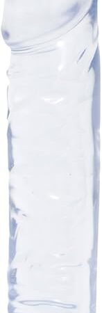 Doc Johnson Crystal Jellies - Classic 8 Inch Dong (7.6 in Long and 1.6 in Wide) - Dildo - Clear