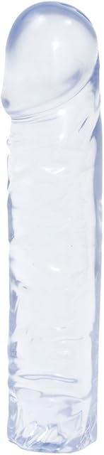 Doc Johnson Crystal Jellies - Classic 8 Inch Dong (7.6 in Long and 1.6 in Wide) - Dildo - Clear