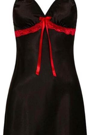 Full Slip Nightgown for Women Deep V Neck Lace Chemise Backless Lingerie Spaghetti Strap Nightdress Sexy Babydoll