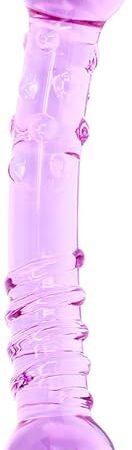 7 Inches Glass Dildo Double Ended Pleasure Wand, Light Purple