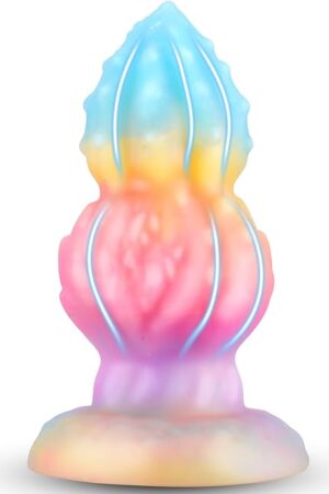 2.51''Diameter Hugege Thick Butt Plug, Realistic Silicone Knot Dildo with Strong Suction Cup for Hands-Free for G-spot Stimulation and Prostate Orgasm for Men and Women 5.1''Anal Plug Big Adult Toy