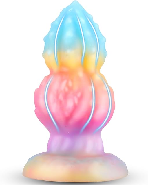 2.51''Diameter Hugege Thick Butt Plug, Realistic Silicone Knot Dildo with Strong Suction Cup for Hands-Free for G-spot Stimulation and Prostate Orgasm for Men and Women 5.1''Anal Plug Big Adult Toy