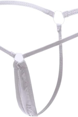 Women's Low Rise Sexy Underwear Y-Back G-string Lingerie Thong Panty (X-Large, White)