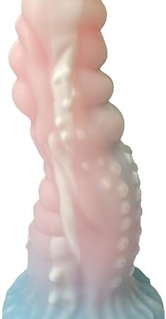 Hynhsun728 Dragon Dildo?Realistic Monster Dildo with Strong Suction Cup?Liquid Silicone Dog Knot Dildo?Soft Anal Dildo for Women Men, Beginner & Couples Anal Vaginal Sexy Play?Pink?