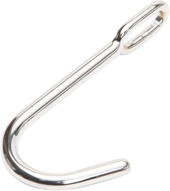 Anal Hook Restraint BDSM Toys Smooth Metal Butt Plug Anal Plug SM Anal Gay Sex Toys for Man and Woman Adult Flirting Games (Length:7 inch/178 cm, Silver)