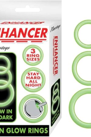Enhancer Green Glow Rings Set of 3
