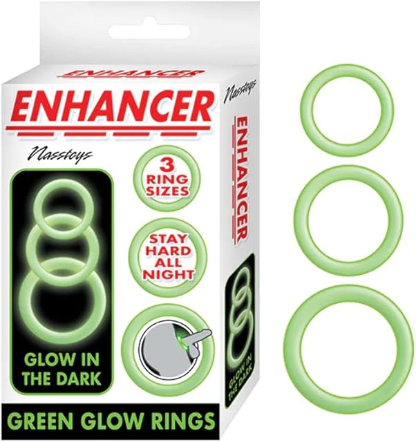 Enhancer Green Glow Rings Set of 3